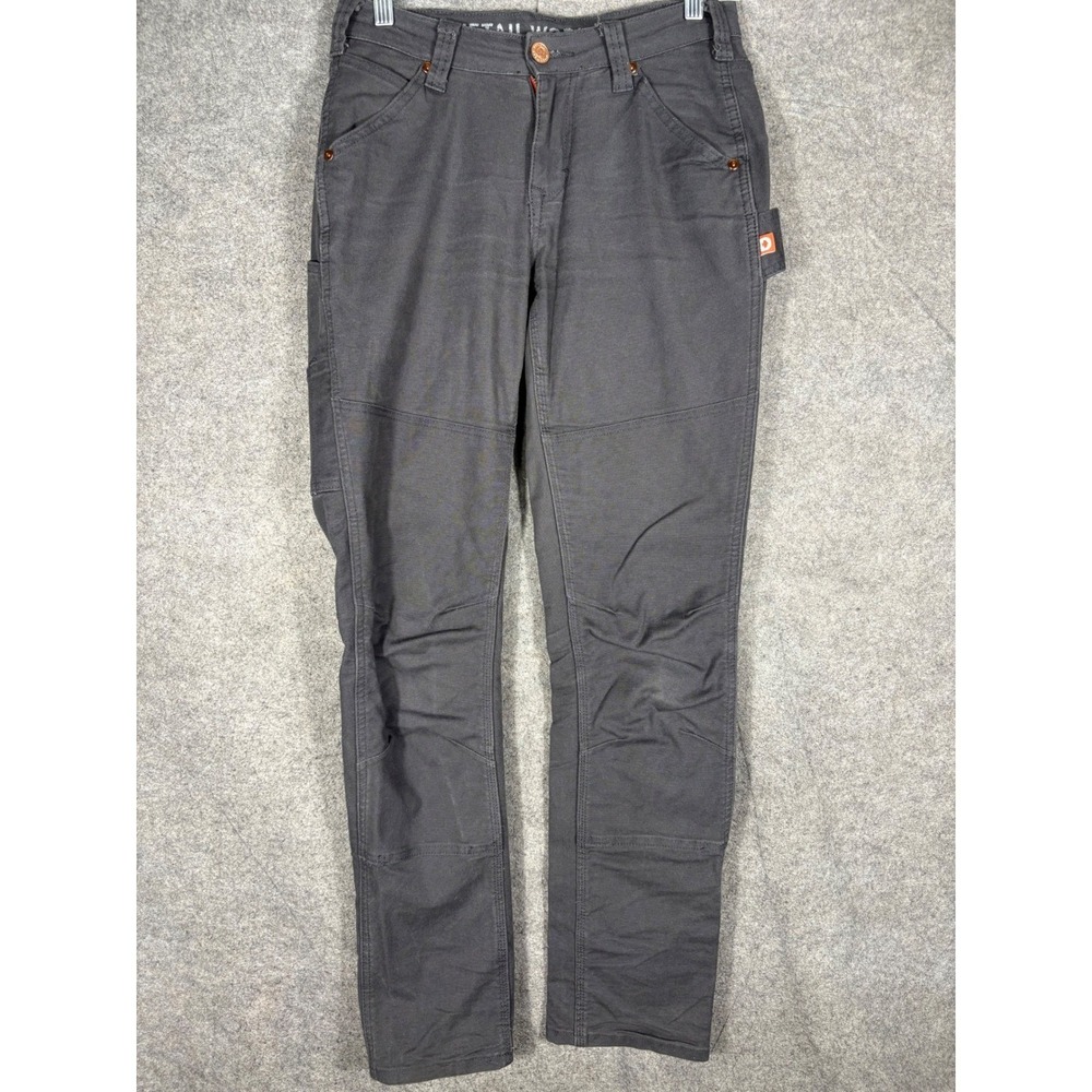 Dovetail Workwear Womens Gray Canvas Utility Pants Size 4/32 FS3446-1.K